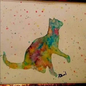 Cat Watercolor Painting